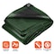 Tarpco Safety Heavy Duty Tarp, 80 ft L x 0.5 mm H x 40 ft W, 14 Mil, Green/Black, Polyethylene TS-103-40X80 - alternate 4